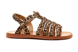 Pom d'Api sandaal, leopard (maat 27-40)