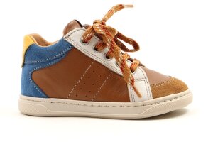 Romagnoli baskettertje, cognac /blauw (maat 20-24)