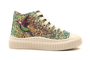 Bana & Co basketter, groen glitter (maat 24-35)