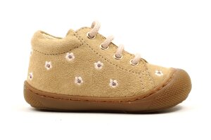 Naturino veterschoentjes, sand bloemetjes (maat 18-23)