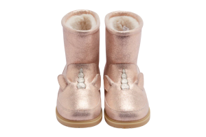 Donsje warmgevoerde laarsjes, unicorn rosé (maat 23-30)